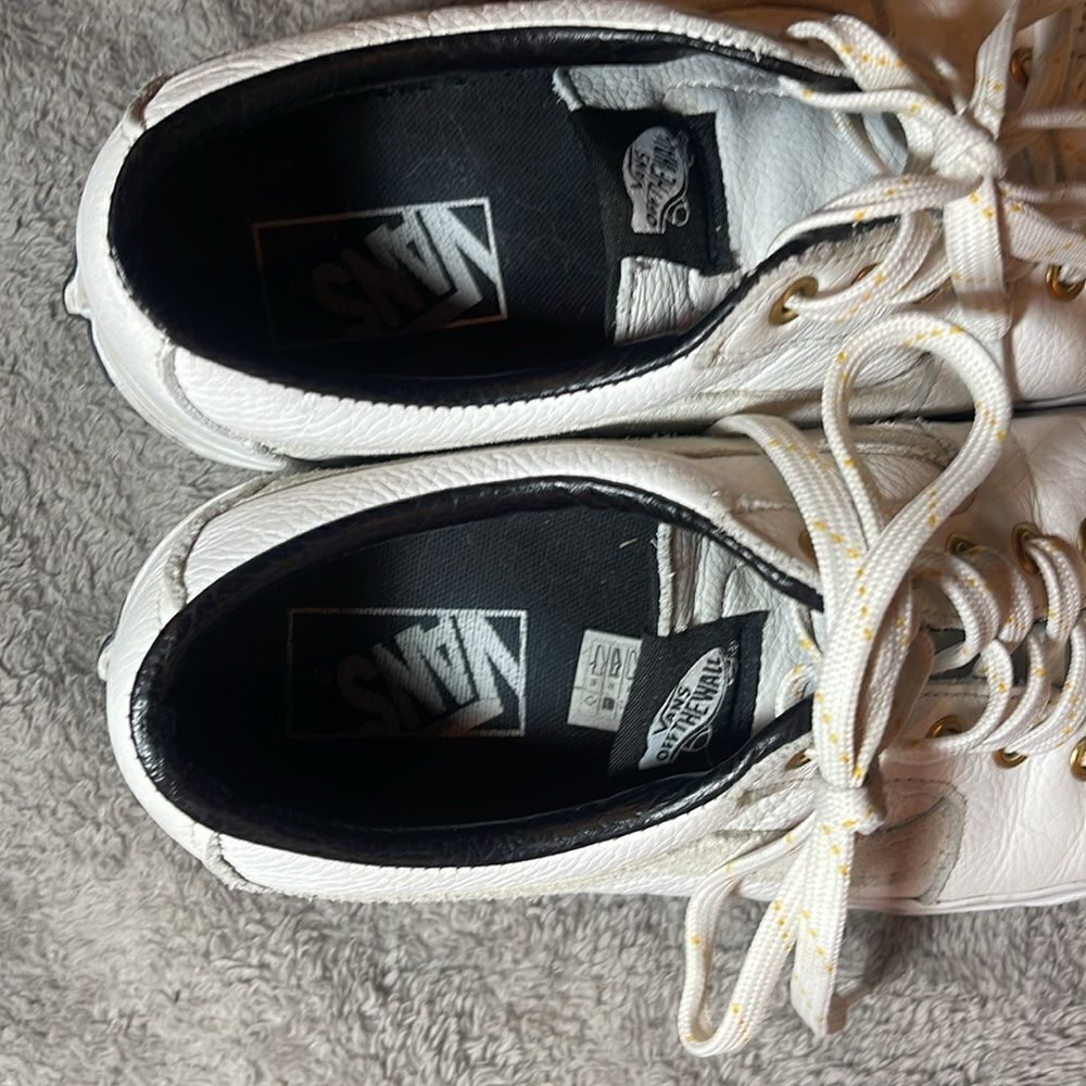 Leather Vans MENS 8 WOMEN 9.5 - Picture 3 of 11